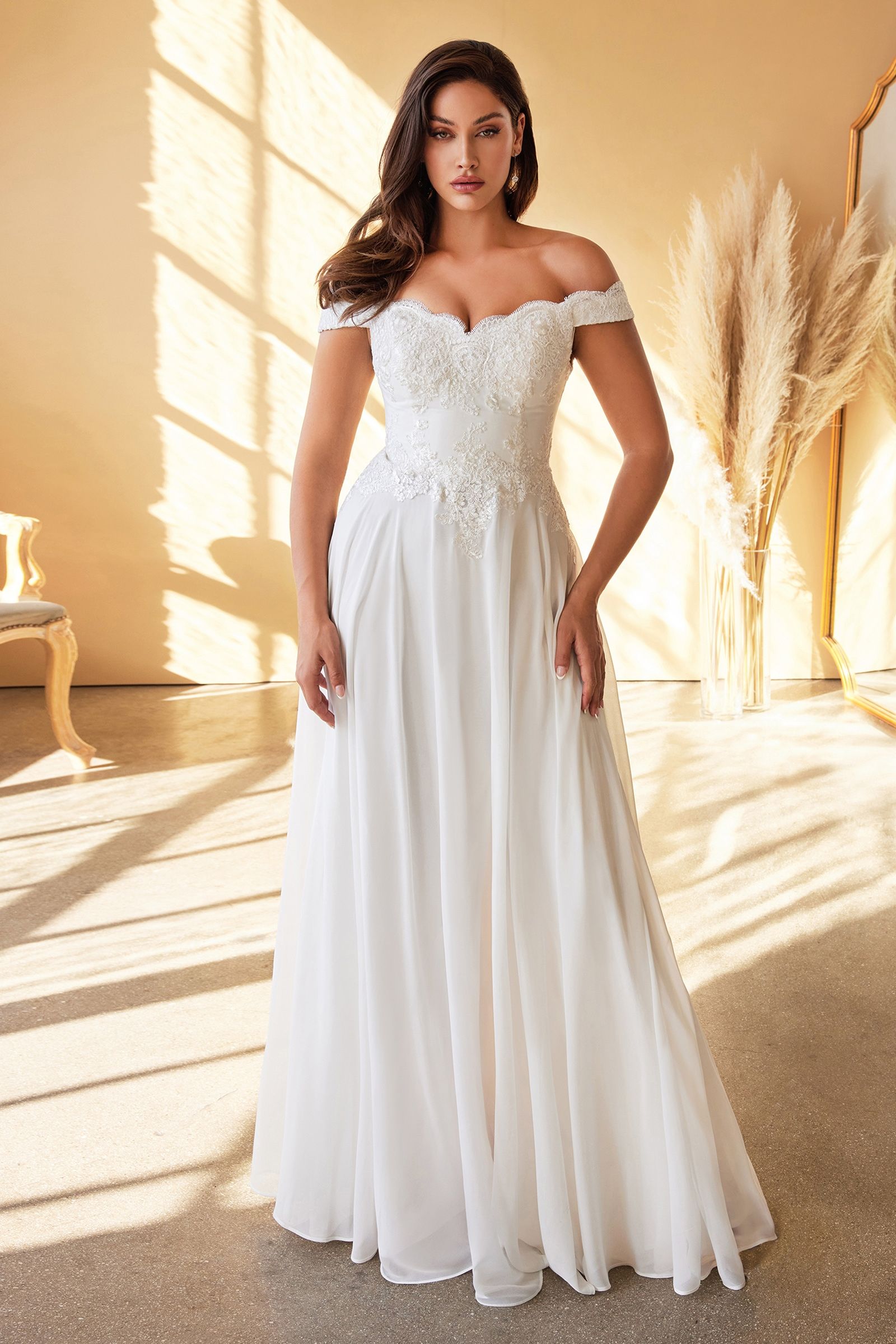 Lacelet Off The Shoulder Bridal Gown S / Off White Lacelet Off The Shoulder Bridal Gown S / Off White