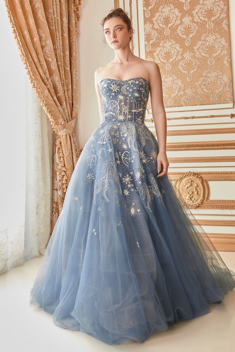 Andrea Leo Couture Selene Tulle Ball Gown - Constellation A0890 | Lady Black Tie Silver / 8 Andrea Leo Couture Selene Tulle Ball Gown - Constellation A0890 | Lady Black Tie Silver / 8