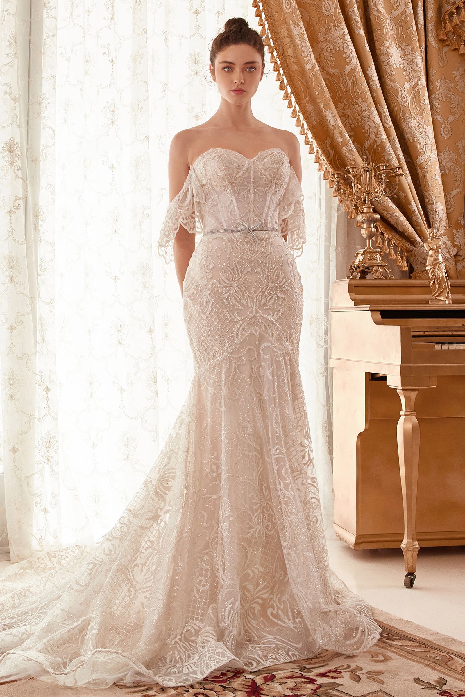 Patrice Wedding Dress Strapless Lace Mermaid 740928HXR-OffWhite/Nude –  Modern Vintage Gowns