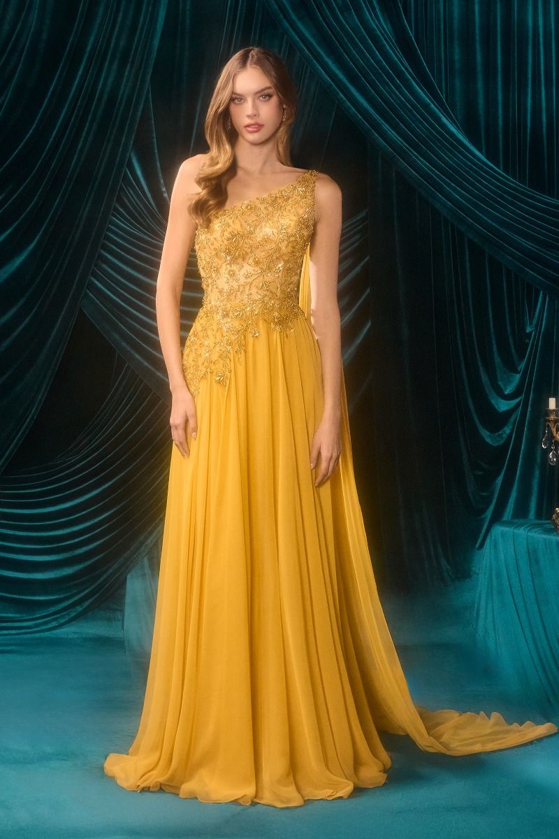 yellow lace chiffon dress yellow sheer dress Long Chiffon Pastel Prom Dress with Sheer-Lace Corset Light Yellow / 10