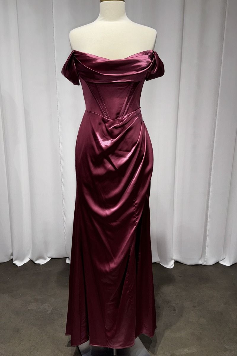 Satin Fitted Dress Tux-USA Satin Fitted Dress Tux-USA