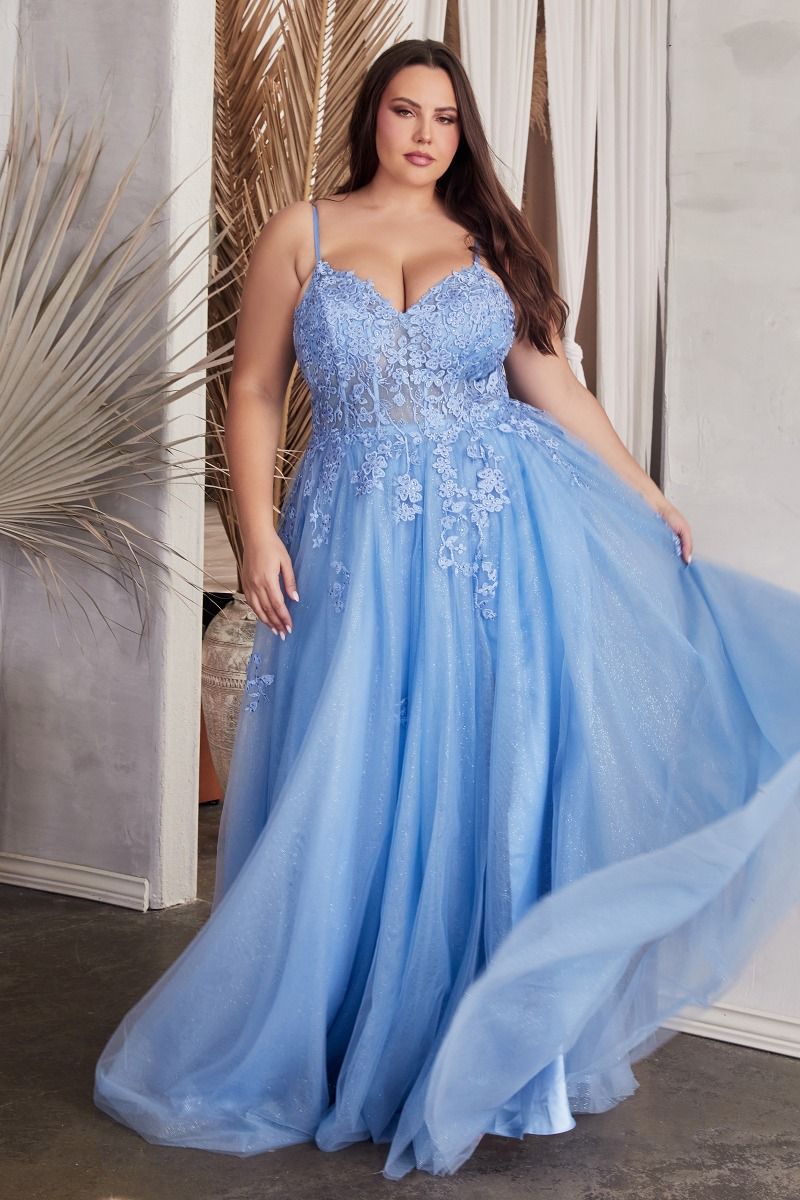 Plus-Size Long Lace-Up Prom Ball Gown Dusty Mauve / 18 Plus-Size Long Lace-Up Prom Ball Gown Dusty Mauve / 18