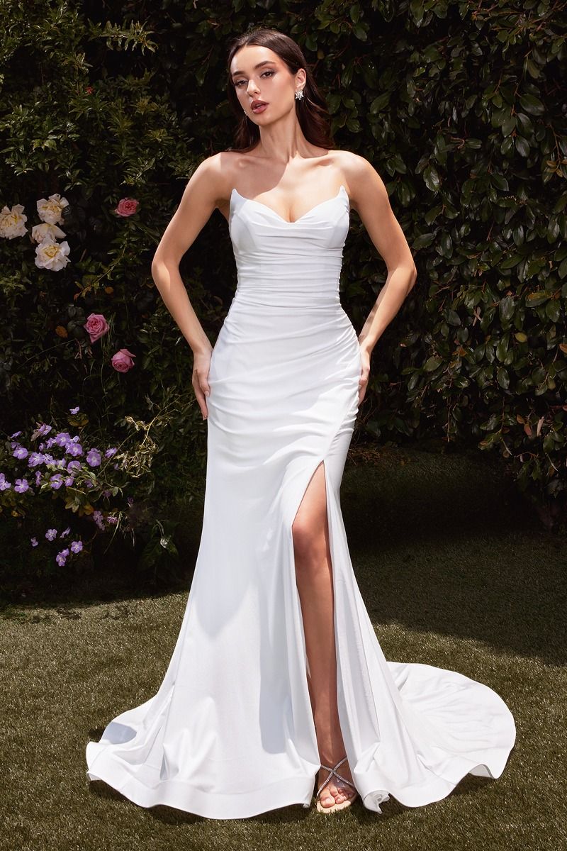 satin sweetheart neckline wedding dress Minimalist Satin Ballgown Wedding Dress with Sweetheart Neckline