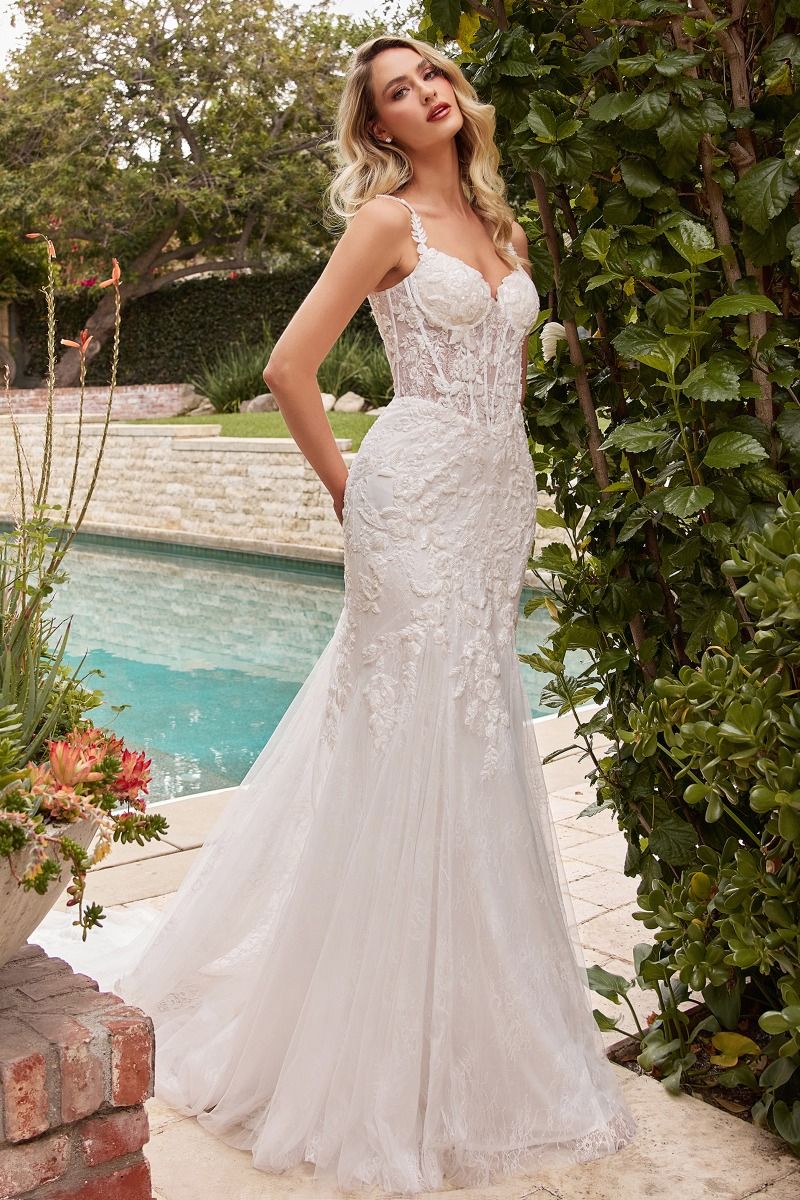 LACE MERMAID WEDDING DRESS White / 12 LACE MERMAID WEDDING DRESS White / 12