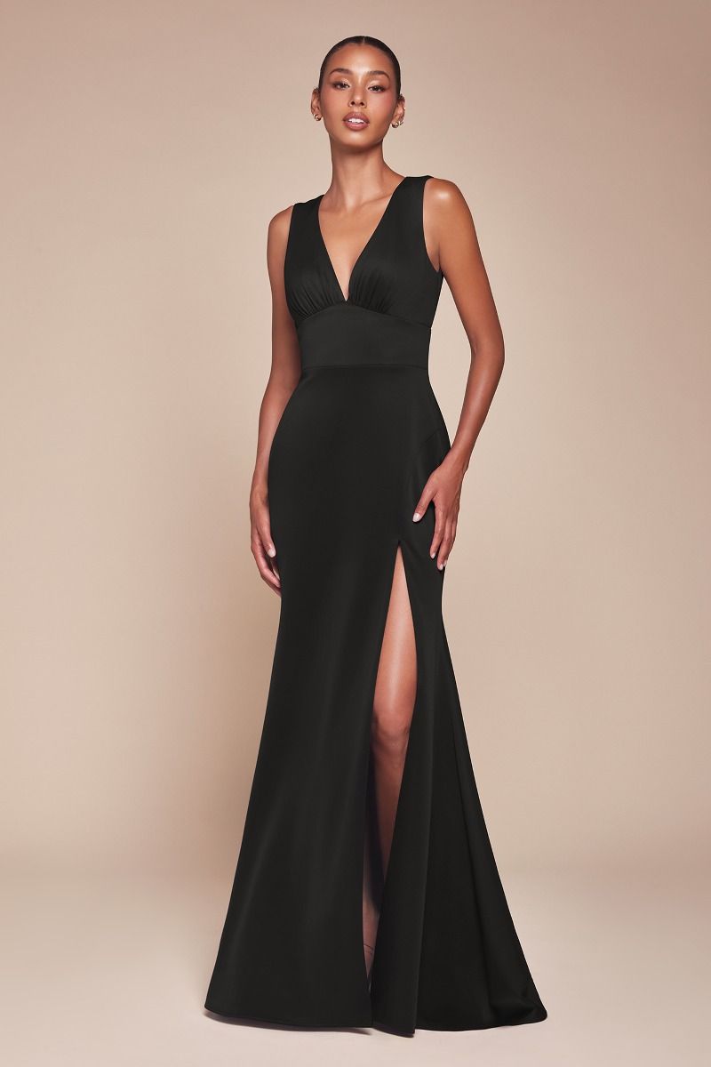 Fitted V-Neck Mermaid Dress Tux-USA Fitted V-Neck Mermaid Dress Tux-USA