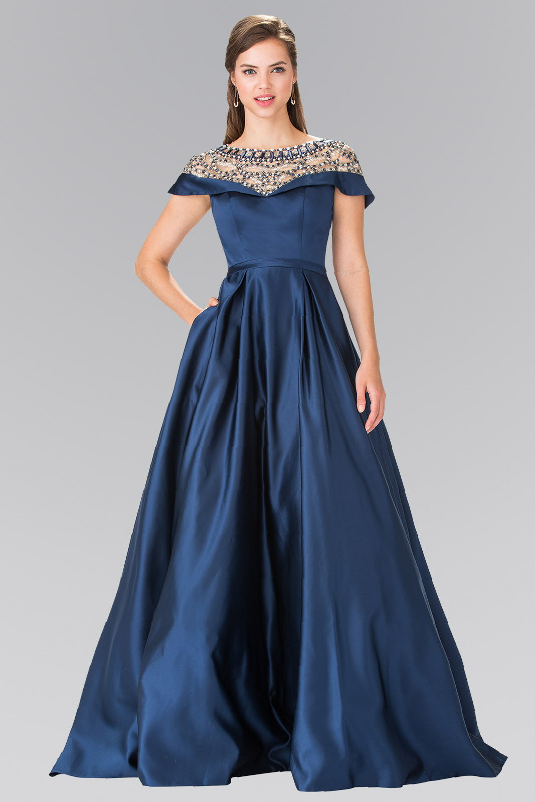 mikado maxi dress Azazie Marissa