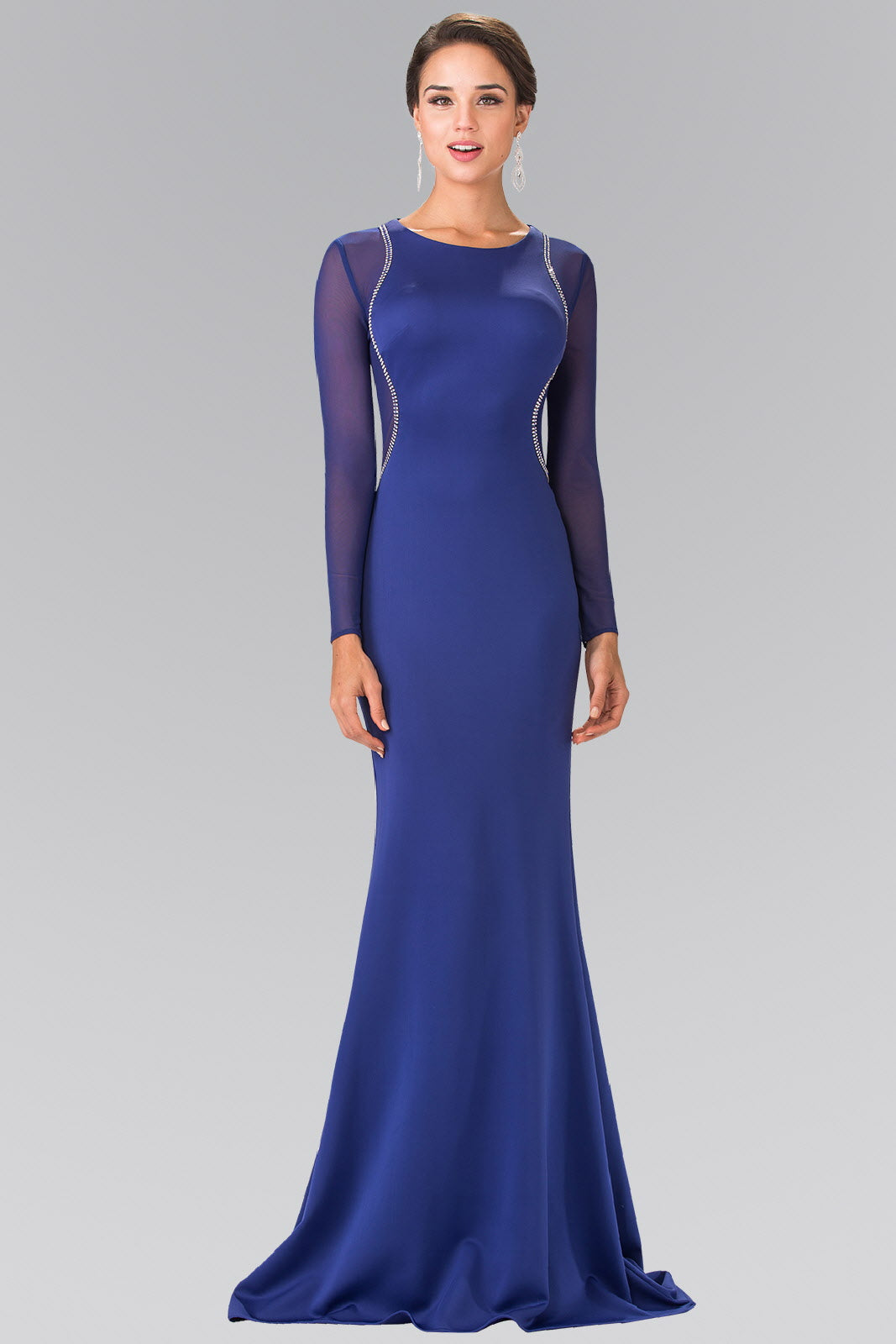 royal blue jersey maxi dress Rhea Detachable Cape Jersey Maxi Dress / Navy | MESHKI