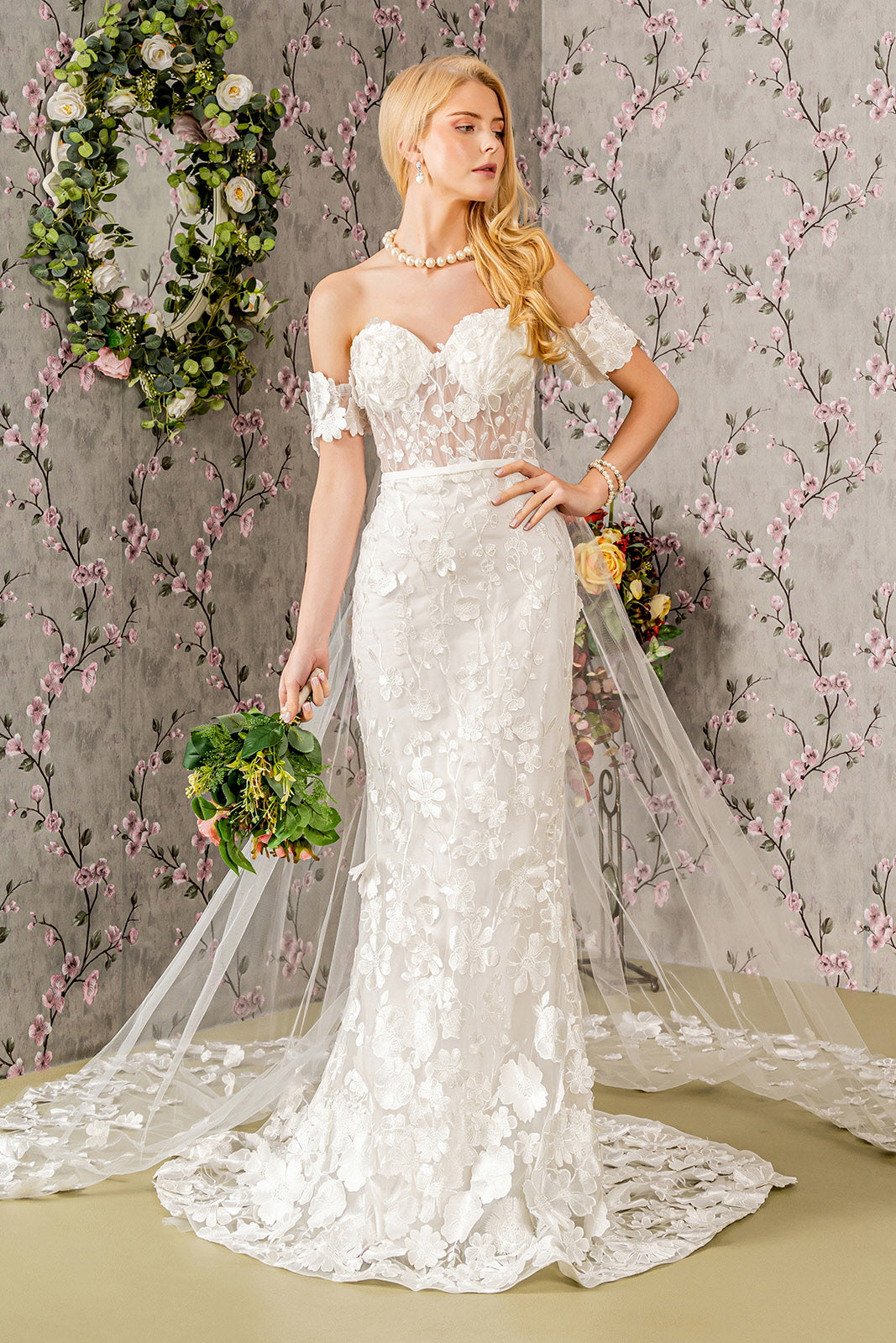 Long Mermaid Wedding Dress - Ivory / 3XL Long Mermaid Wedding Dress - Ivory / 3XL