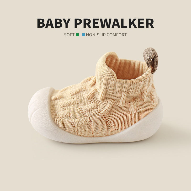 Unisex Patchwork Jacquard Pattern Soft-Sole Walking Shoes, MyKids-USA®, First Steps & Crawlers, MyKids-USA - Size/Age - insole length 11.50 cm - Color - Yellow - - - TR2511140100-F.