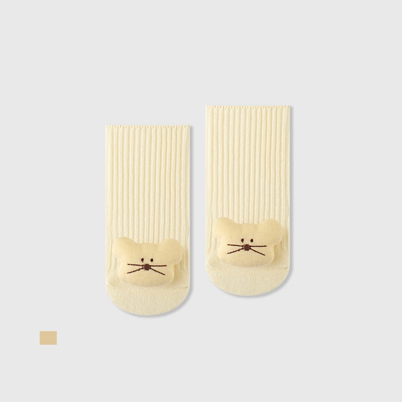 Autumn and Winter Baby Unisex Breathable Simple Animals Pattern Cute Socks, MyKids-USA®, Baby & Toddler Socks & Tights, MyKids-USA - Size/Age - XS (0-6M) - Color - Yellow - - - TR2511172159-E.