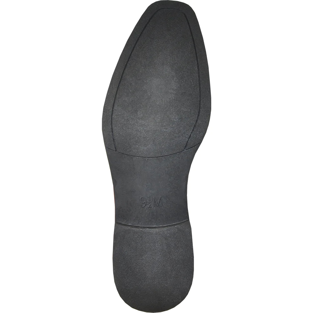 VANGELO Men Dress Shoe KING-4 Oxford Formal Tuxedo for Prom and Wedding Burgundy