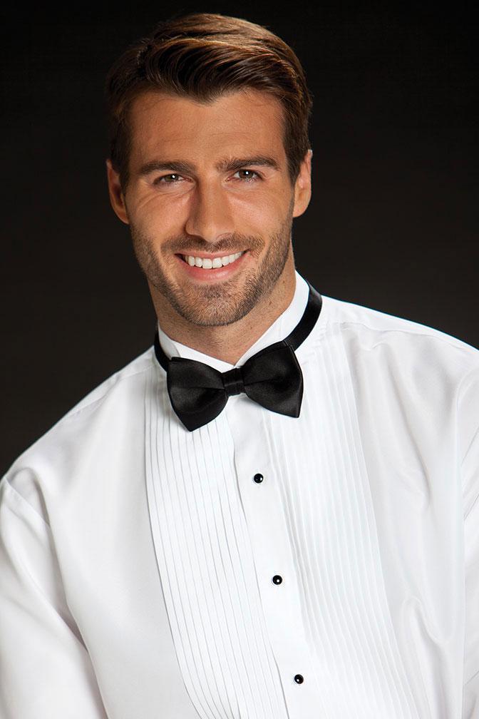 Aldo White Pleated Wingtip Tuxedo Shirt - XS / 30-31 -