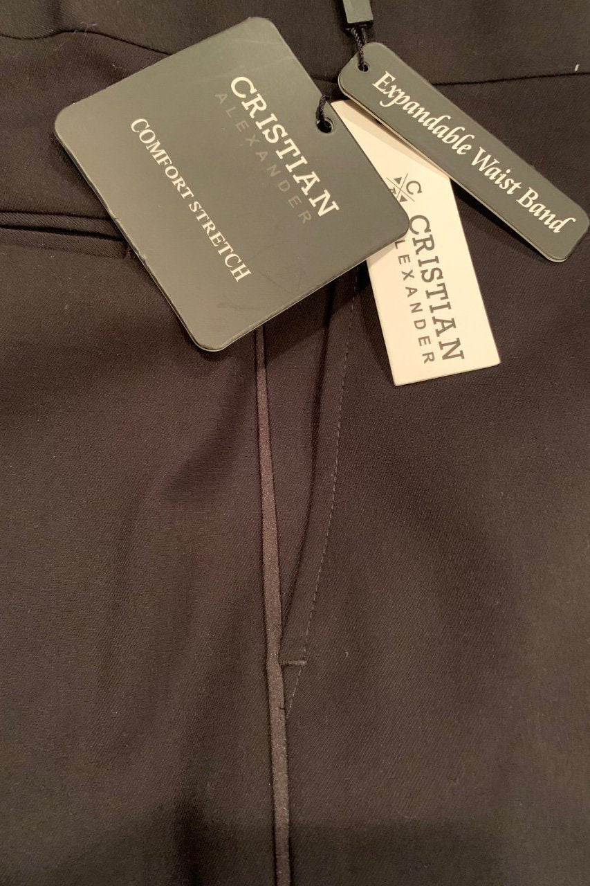 Austin Black Performance Stretch Tuxedo Pants - Unhemmed -