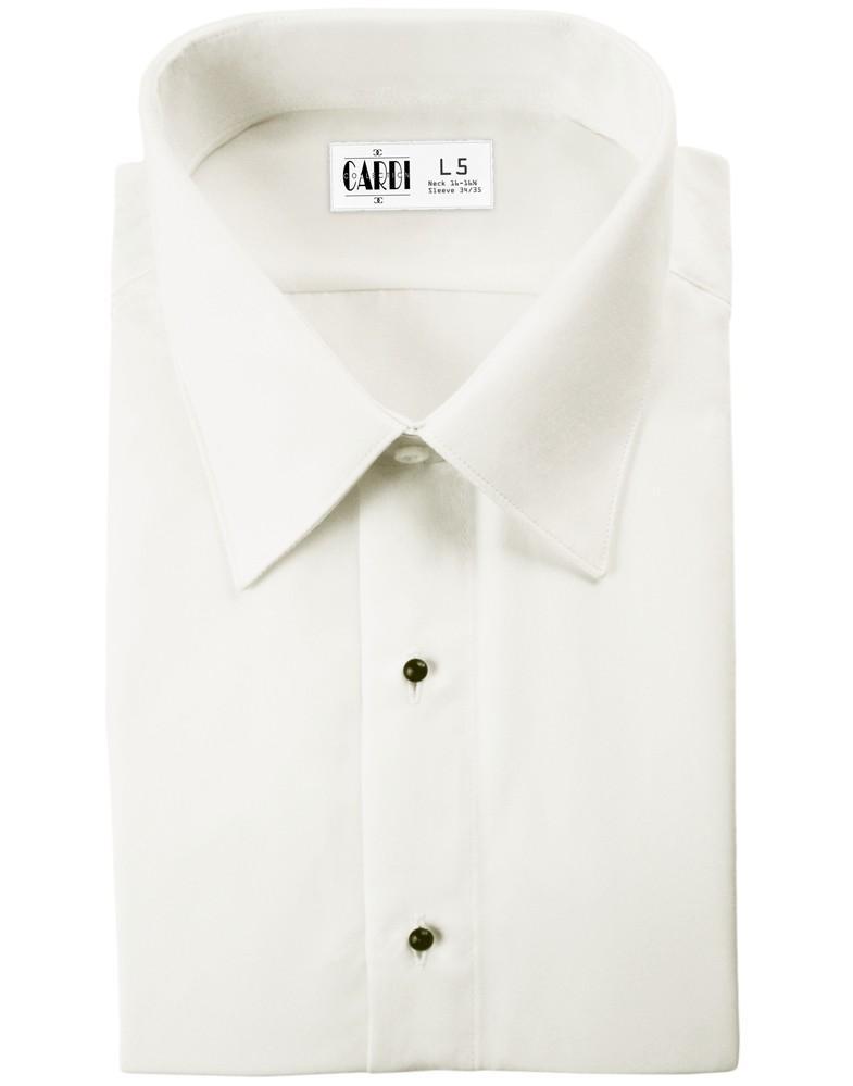 Como Kids Ivory Laydown Tuxedo Shirt - BXS (10-10.5 neck) /