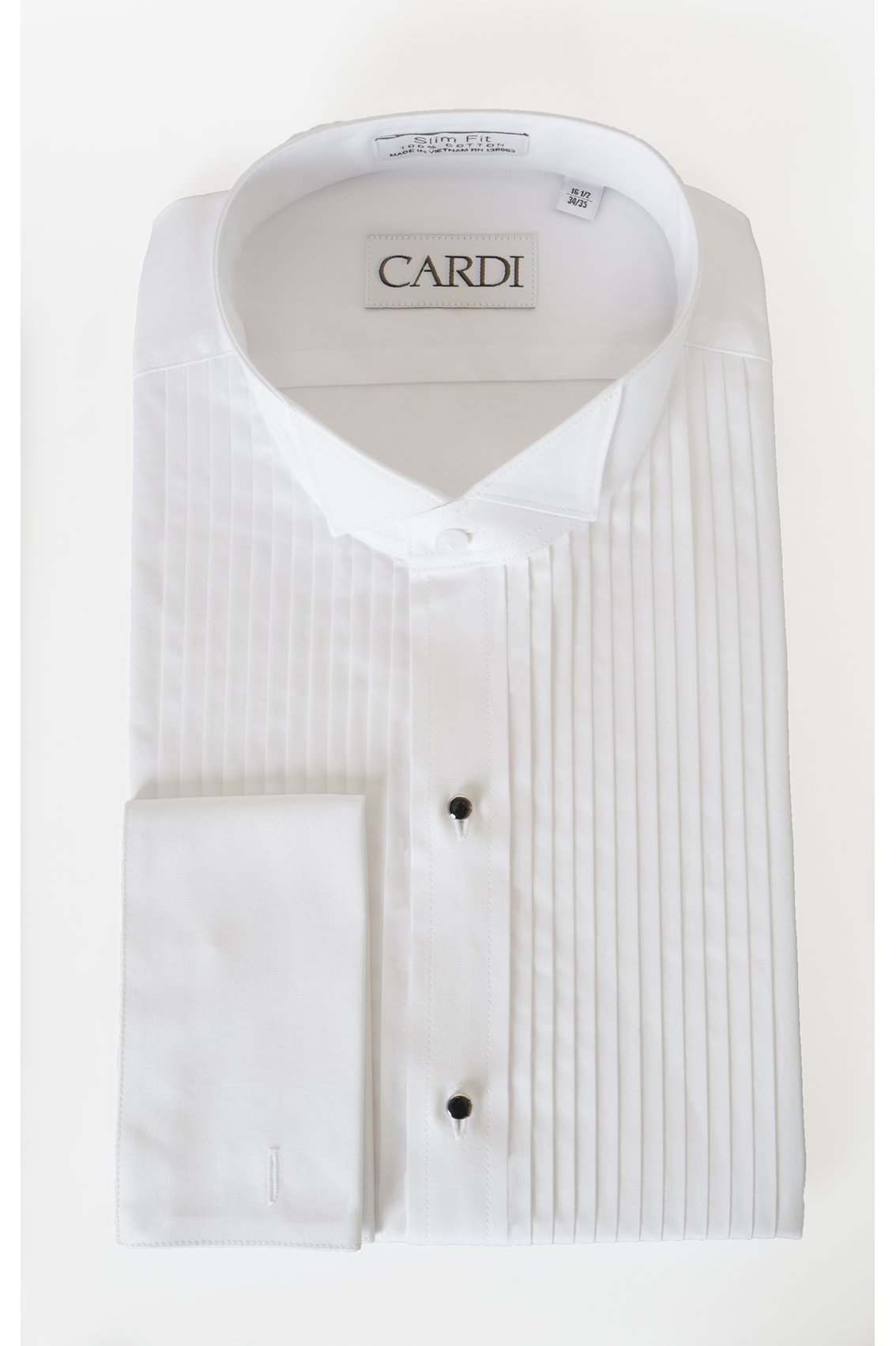 Aldo White Pleated Wingtip Tuxedo Shirt –