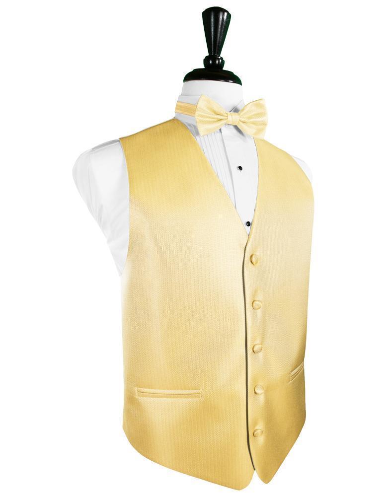 Herringbone Tuxedo Vest 6 - XS / Buttercup - Chaleco