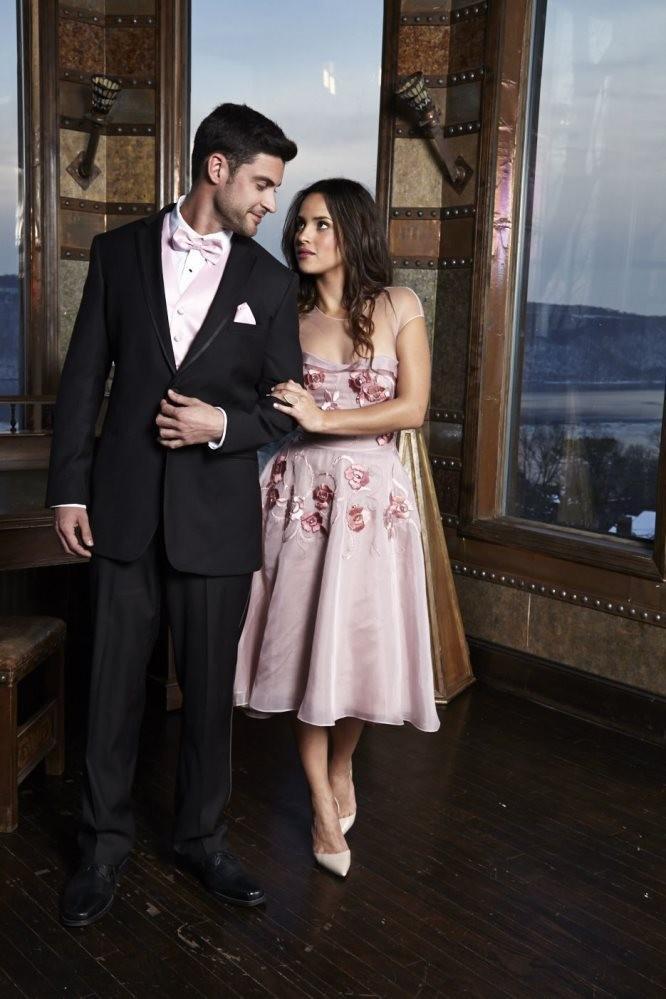 black tux with pink dress Prom Dress Black And Pink Tuxedo For Prom Pink And Black Tuxedo Suit Gentleman's Guru