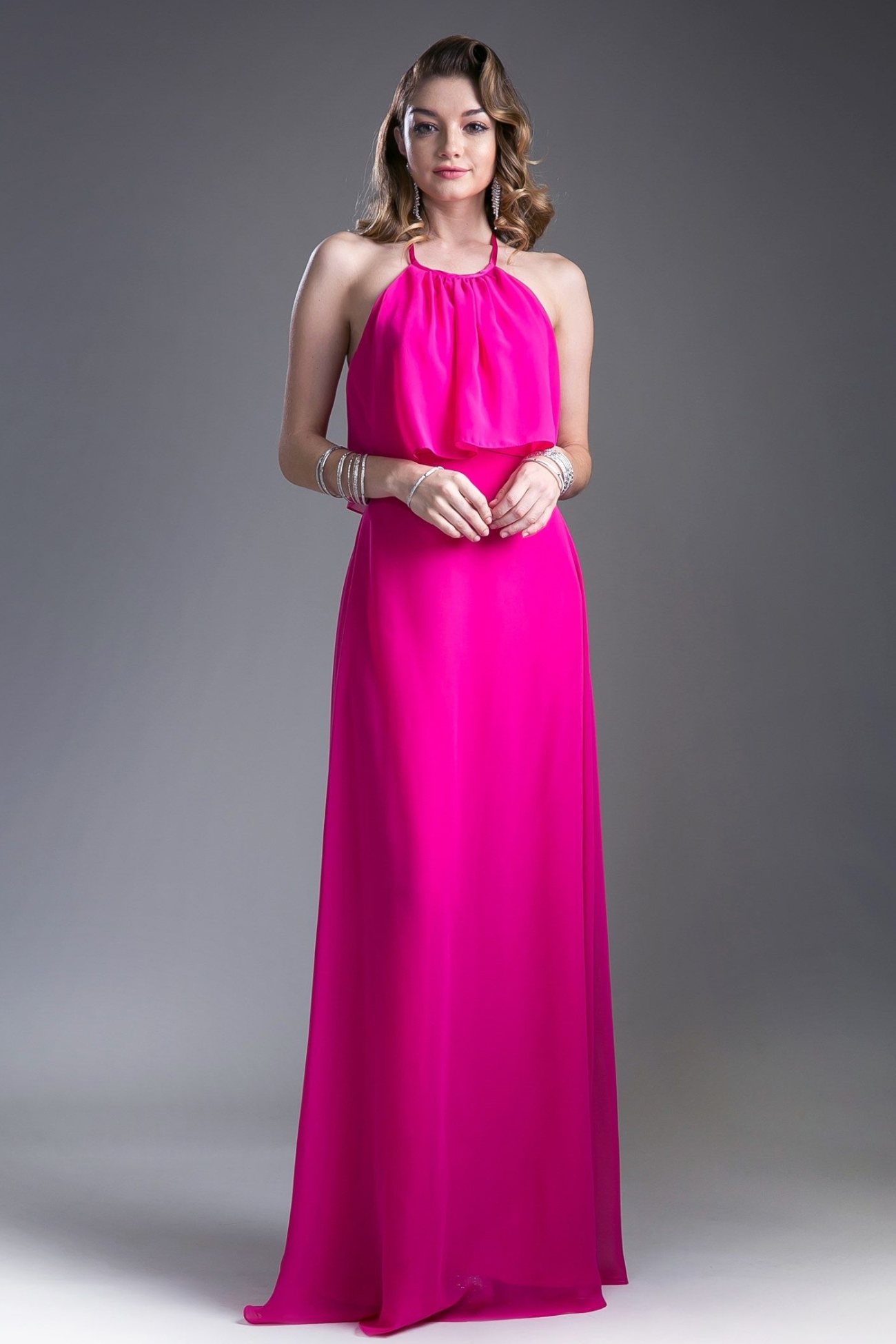 Long Chiffon Sheath Dress