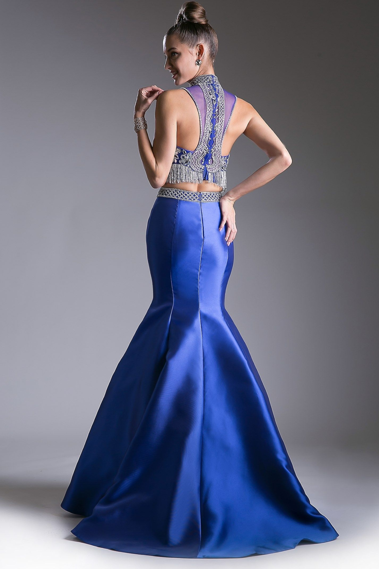 Beaded Bodice 2 Piece Mermaid Gown