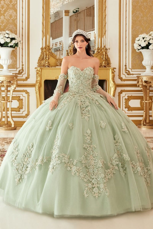 الطبقات تول الكرة بثوب Quinceanera مع زين الأزهار