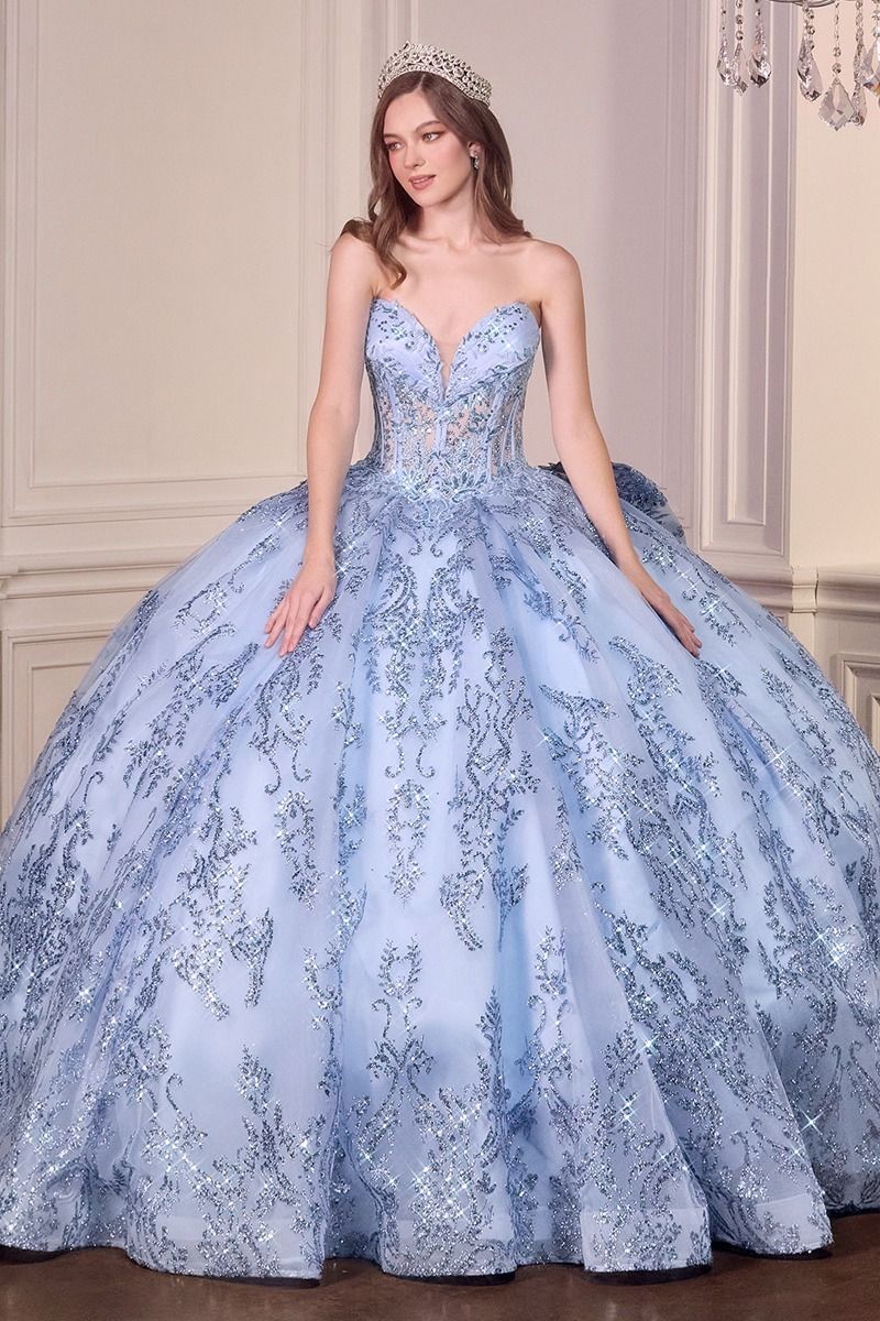 Regal Beaded Tulle Ball Gown with Sweetheart Neckline & Lace Appliqué