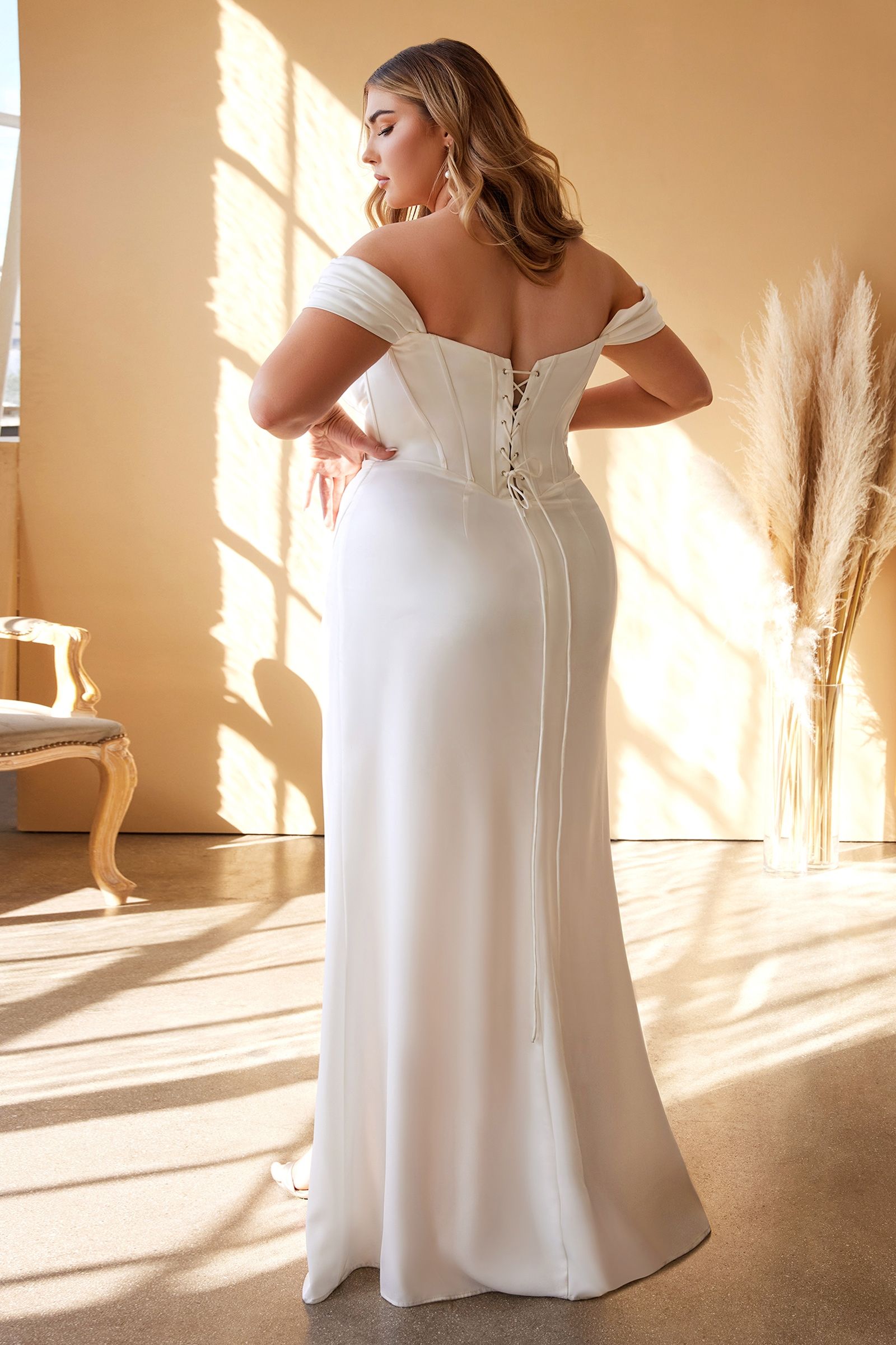 Satin Corset Wedding Dress – Tux-USA