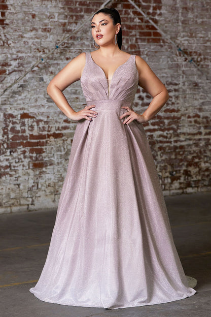 Glitter Ombre A-Line Dress