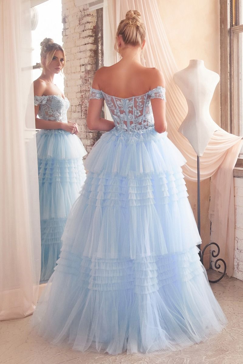 Pleated Tulle Ball Gown