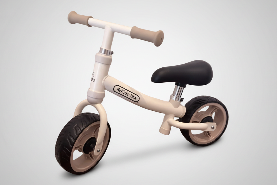 Toddler Balance Bike (Ages 18–48 Months) – Learn Balance Before Pedals, MyKids-USA®, Balance Bike, MyKids-USA - Color - Beige - Size/Age - 1.5-4Y -  -  - BB1800.