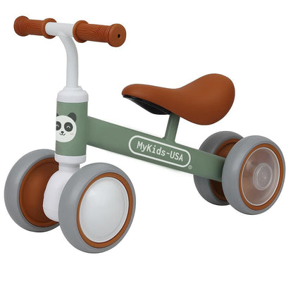 Metal Balance Bike for Toddlers with Light-Up Wheel (12–36 Months) – Strong & Stable First Ride, MyKids-USA®, Balance Bike, MyKids-USA - Color - Green - Size/Age - 1-3Y -  -  - BB1810.