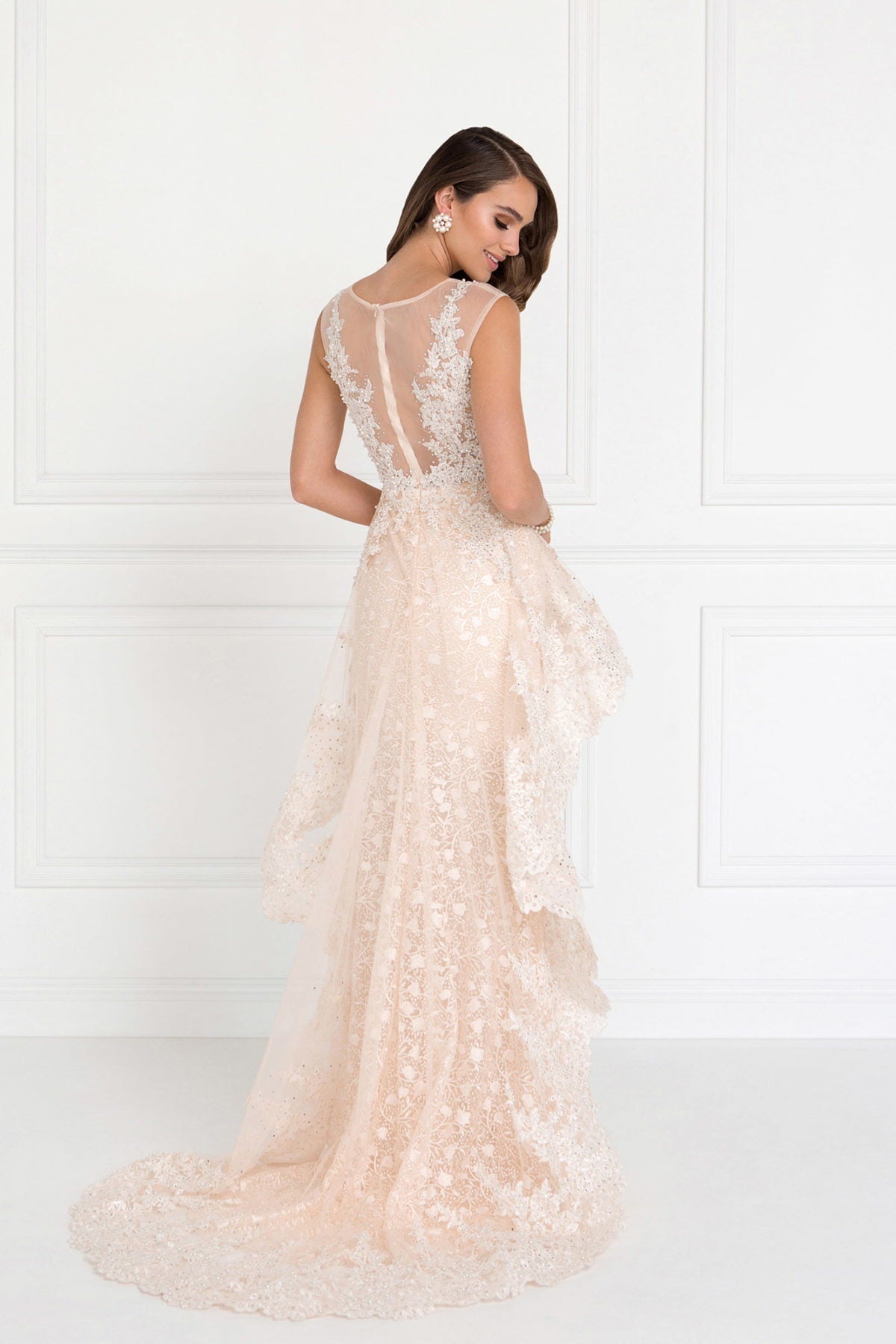 mermaid dress with tulle overlay Applique Strapless Tulle Mermaid Dress by Ladivine CDS482