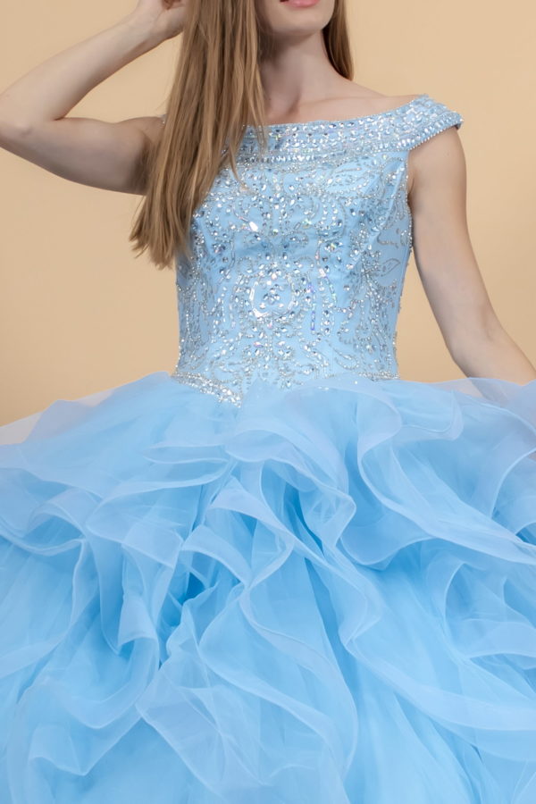 جوهرة مزين صد تول فستان Quinceanera 