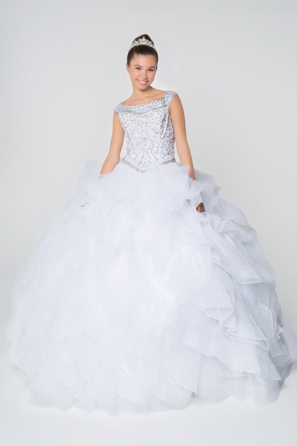 جوهرة مزين صد تول فستان Quinceanera 