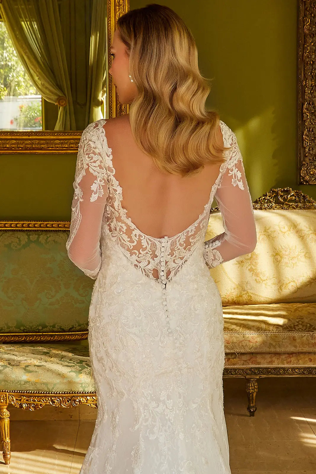 Wedding Dress Trumpet Silhouette 3/4 Sleeves