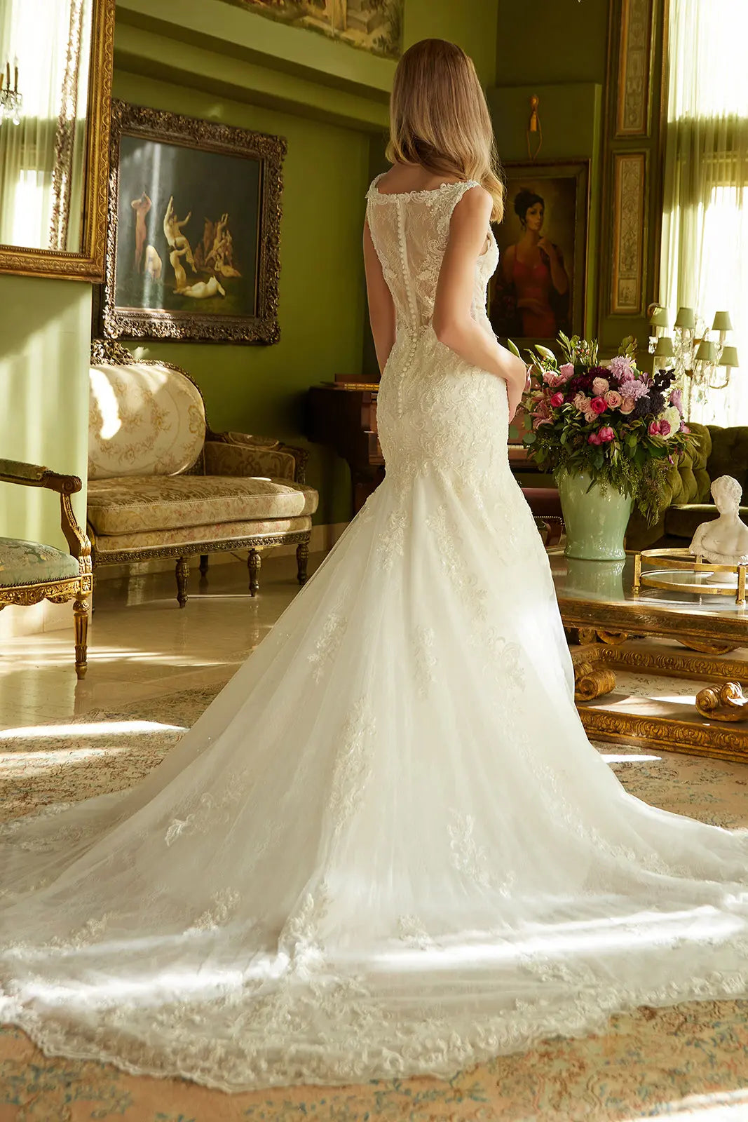 Sleeveless, Mermaid Silhouette Wedding Dress