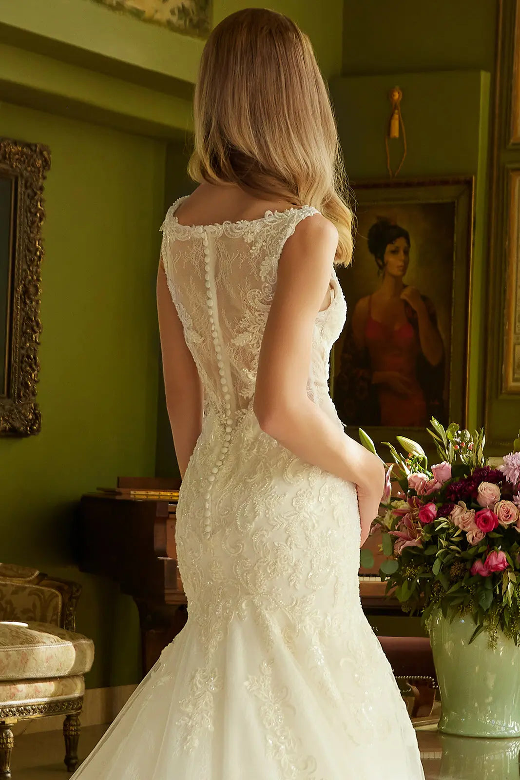Sleeveless, Mermaid Silhouette Wedding Dress