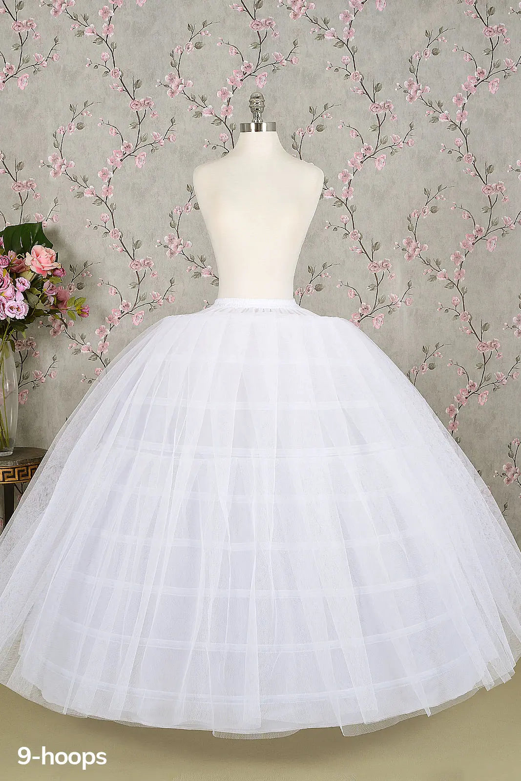 9 Hoops 2 Layer Tulle Premium Petticoat Puffy Quinceanera
