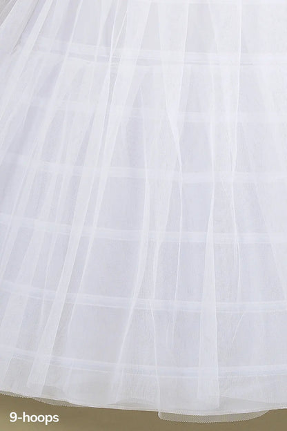9 Hoops 2 Layer Tulle Premium Petticoat Puffy Quinceanera