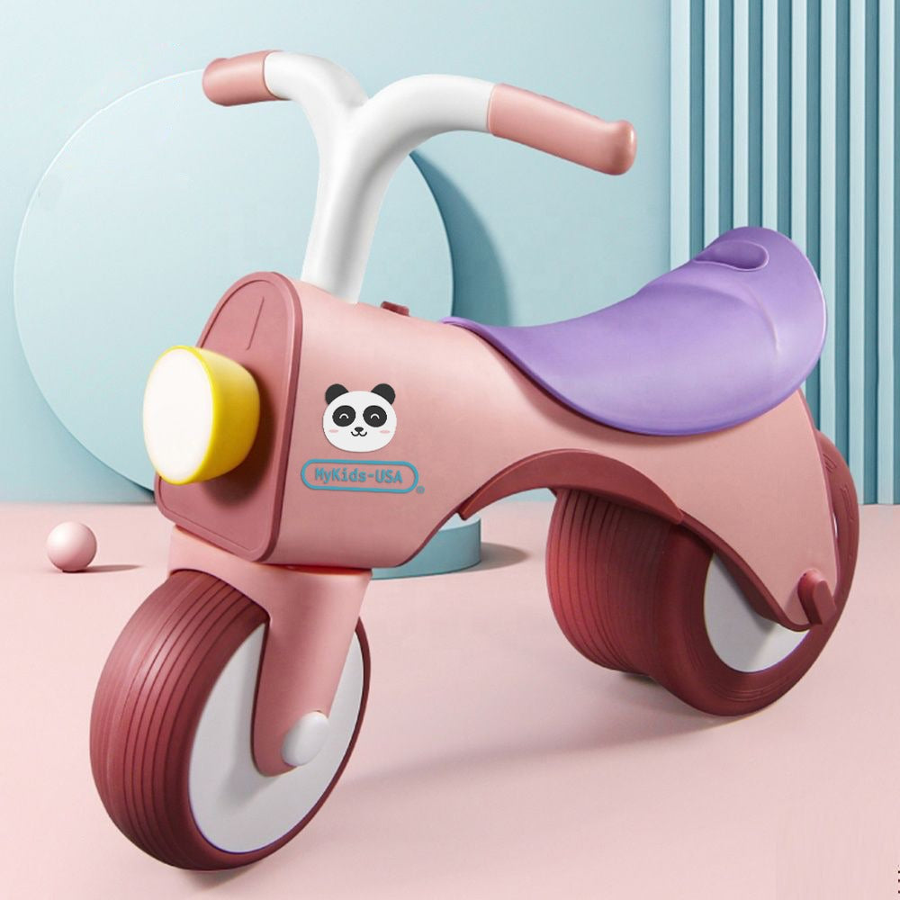 MyKids-USA® 5-in-1 Musical Balance Bike with Wide Wheels – No Pedals, Anti-Rollover Safety, MyKids-USA®, Balance Bike, MyKids-USA - Size/Age - 1-3Y - Color - Pink, -  -  - BB1830.