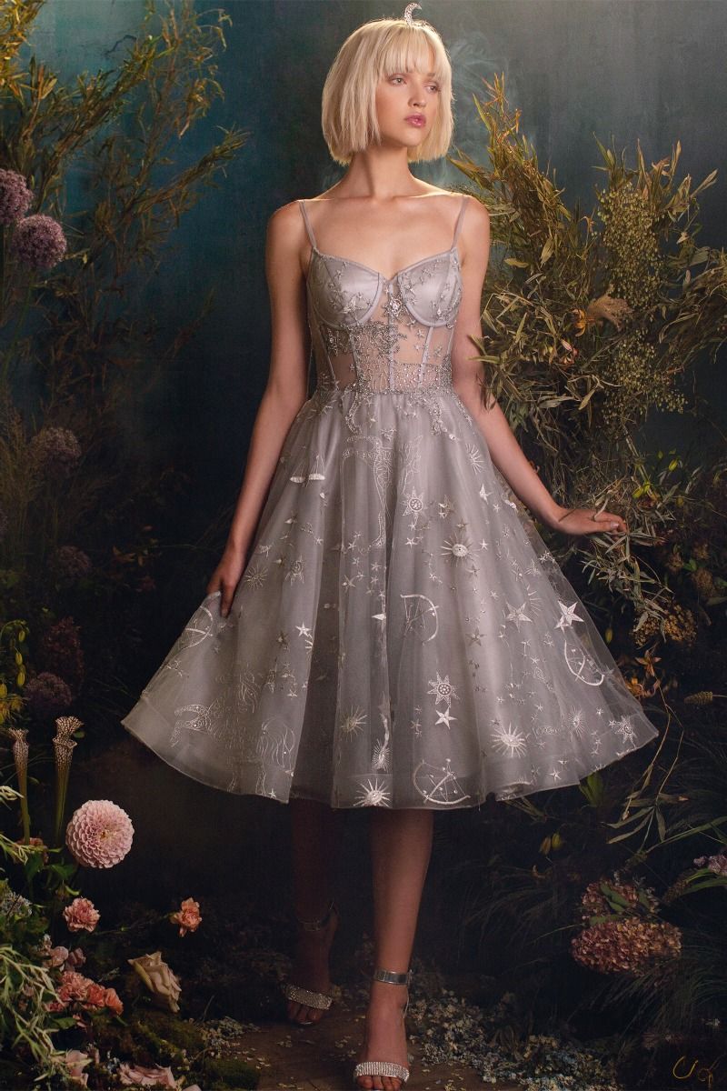Constellation Corset Tulle A-Line Cocktail Tux-USA Constellation Corset Tulle A-Line Cocktail Tux-USA