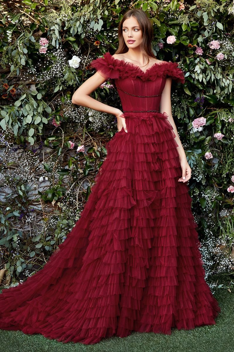 Rouge Tulle Gown