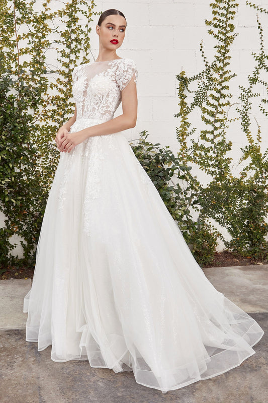 Catherine Cap Sleeve Lace Ball Gown