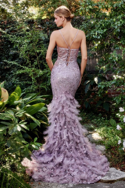 Feather Mermaid Gown