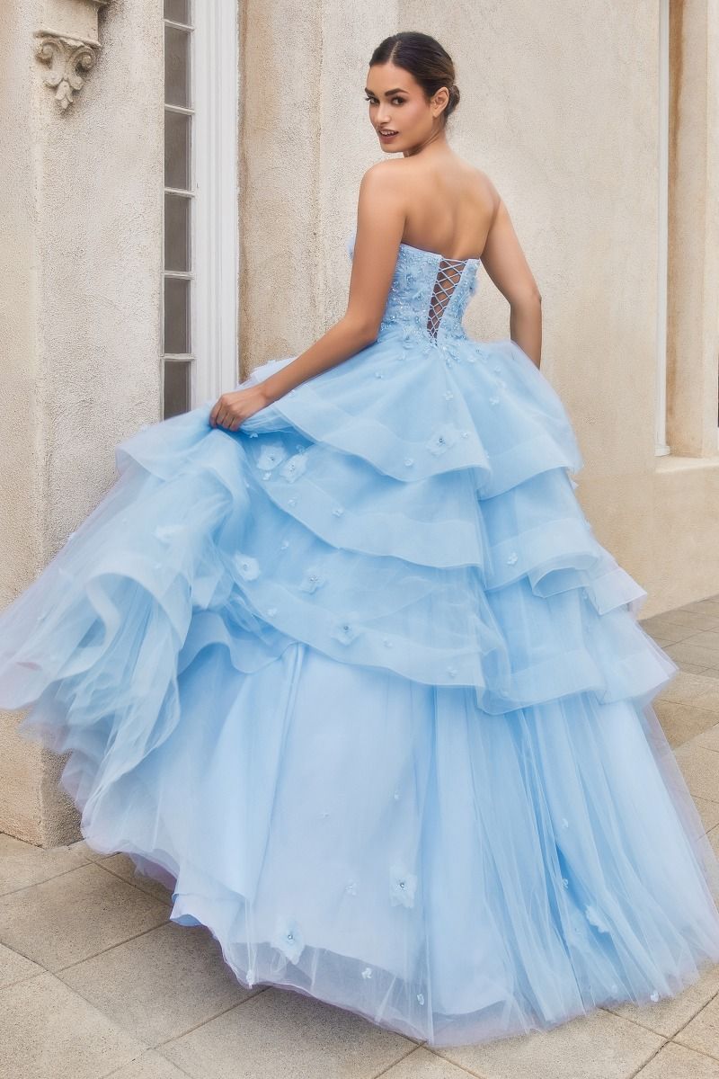Peony Petal Couture Layered Ball Gown