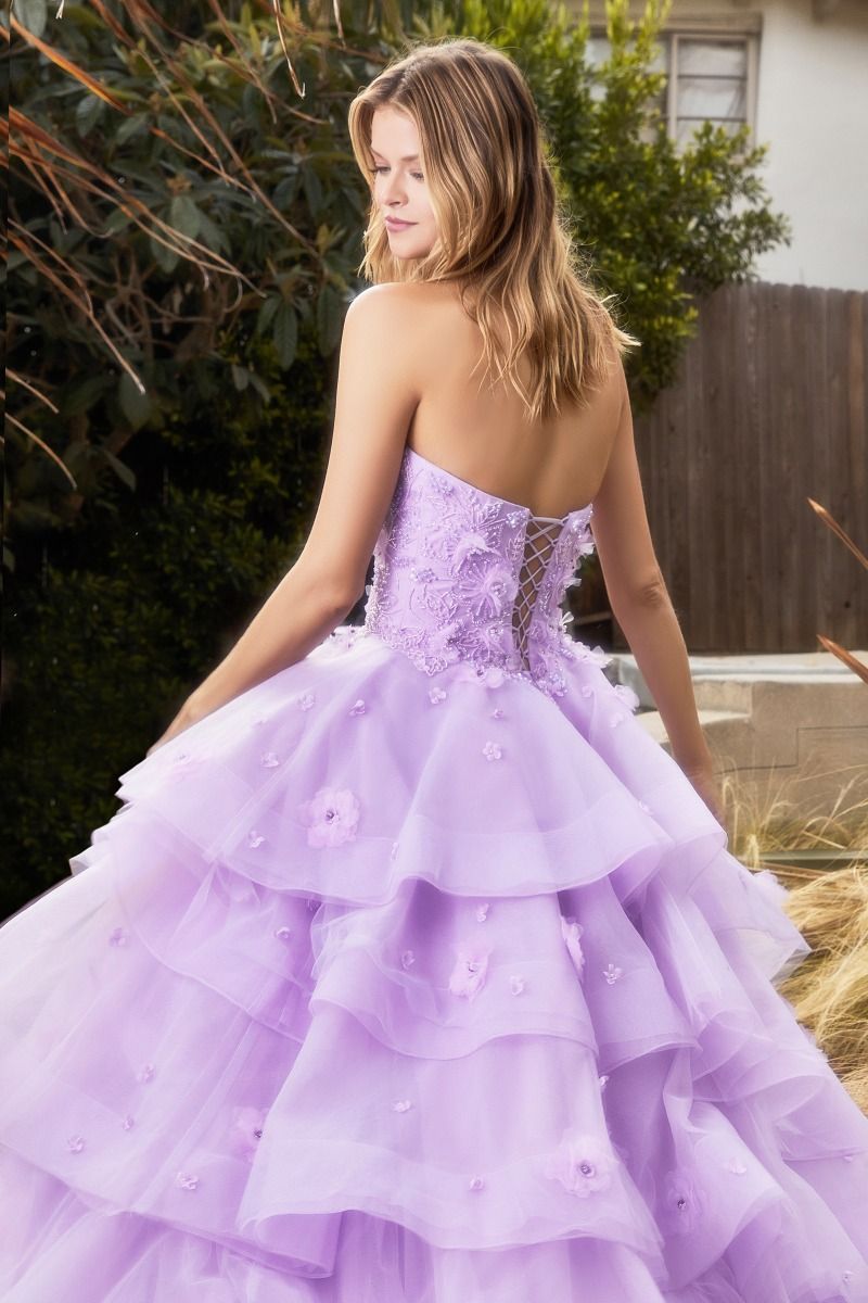 Peony Petal Couture Layered Ball Gown