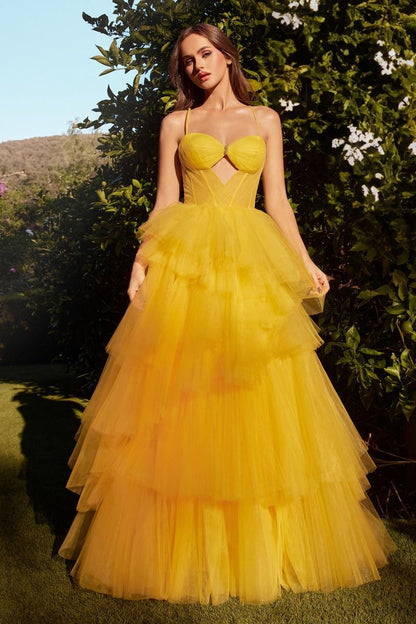 Tiered Ruffle Ball Gown