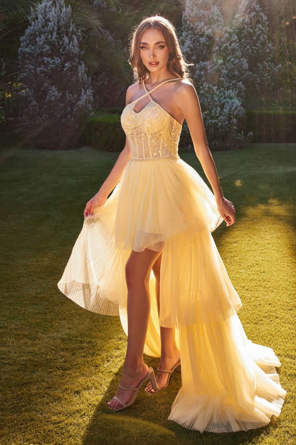 hucdanao dresses High Low Halter Beaded Ball Gown – Tux-USA®