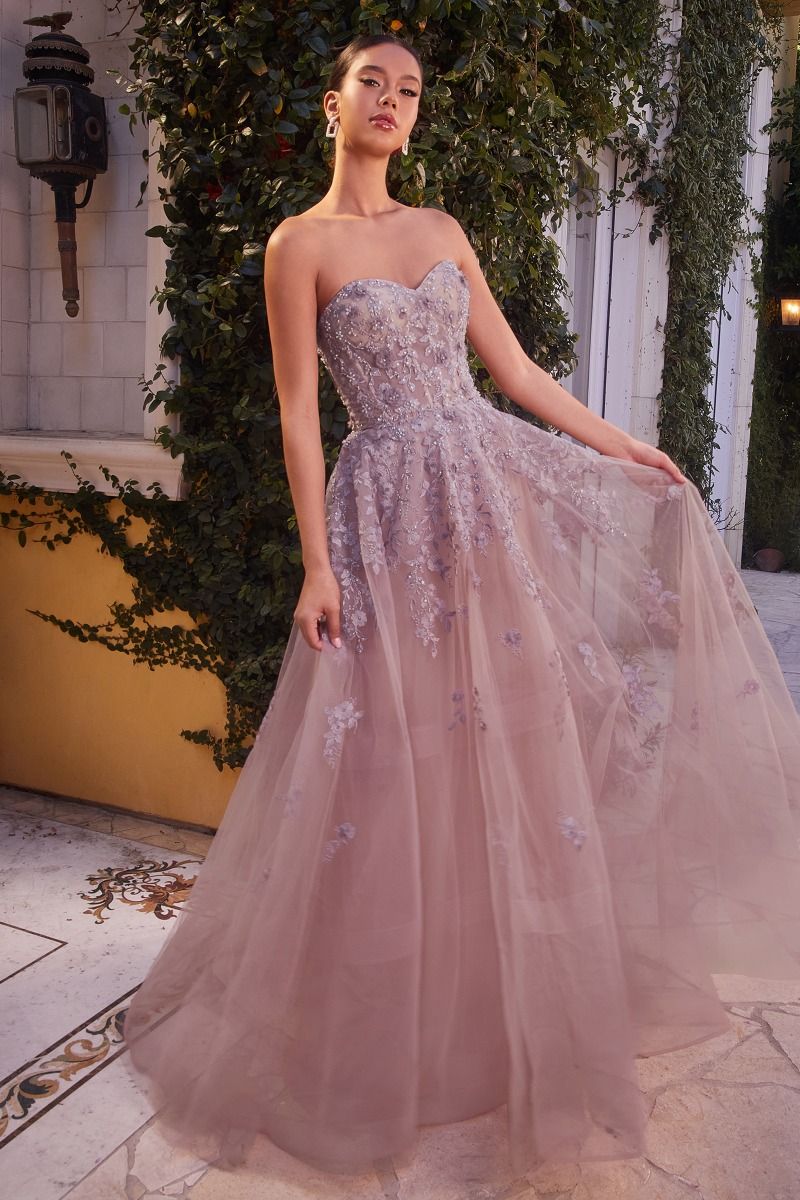 Strapless Off The Shoulder Ball Gown