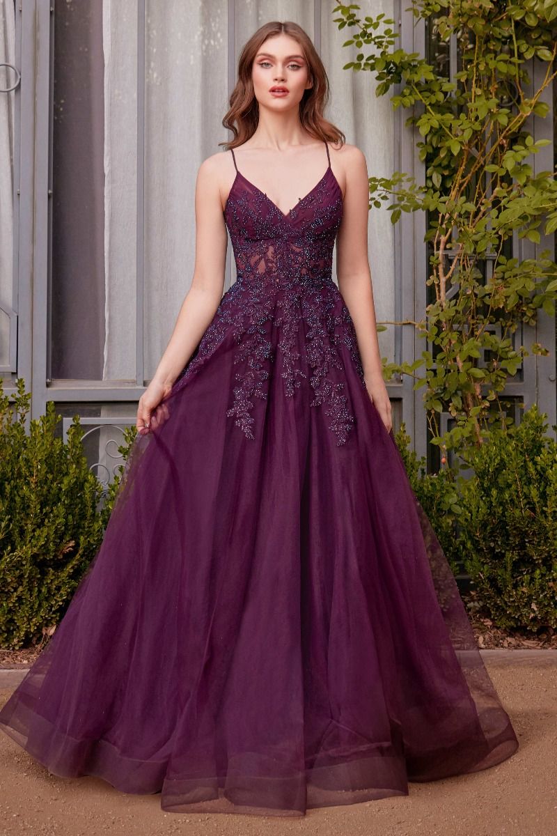 A-Line Lace & Tulle Gown