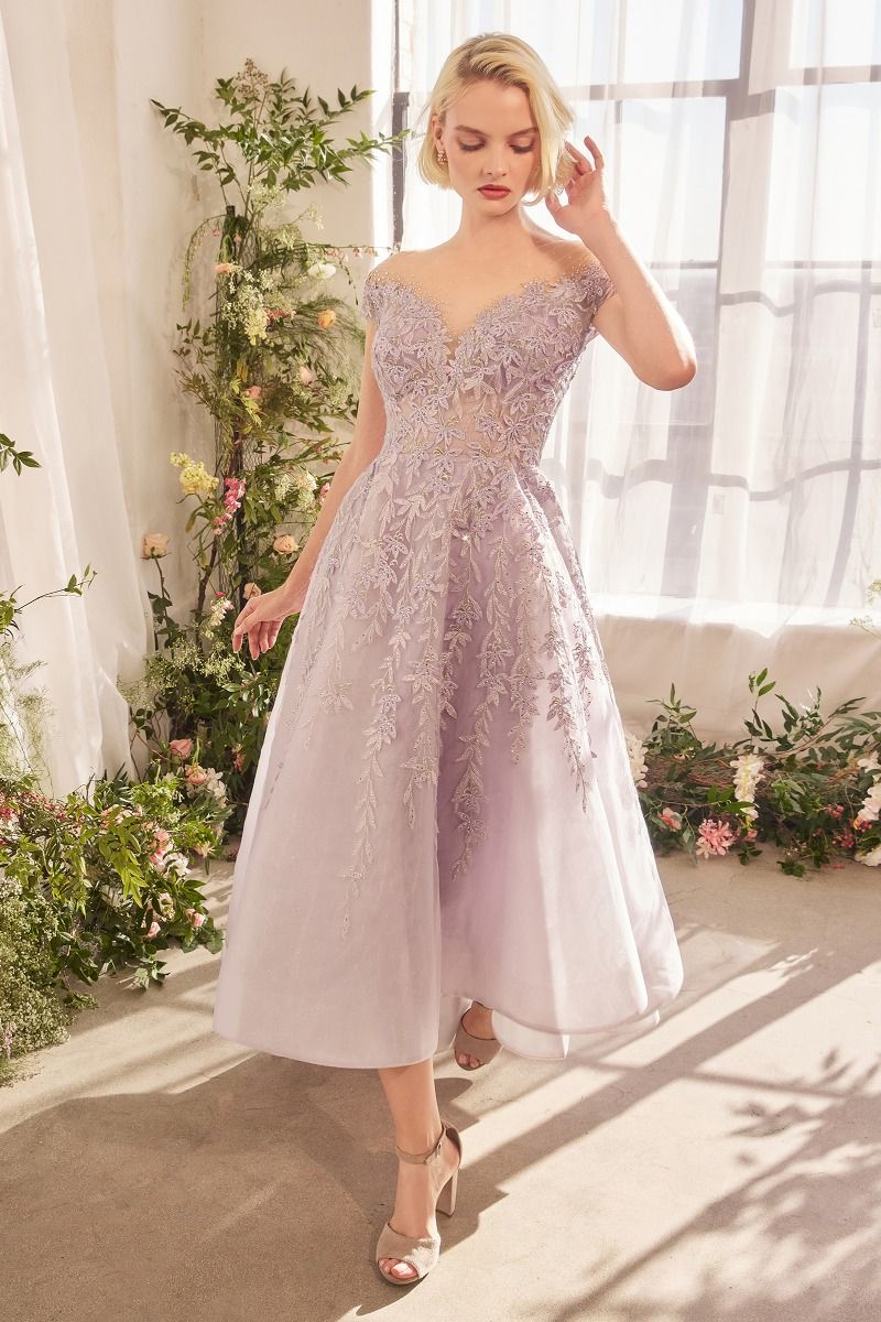 Lavender Story Highlow Hem Gown